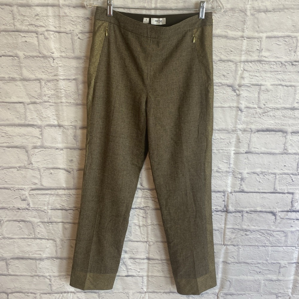 Per Se By Carlisle NWOT Wool Blend Lined Preppy Dress Pants Size 4 Academia